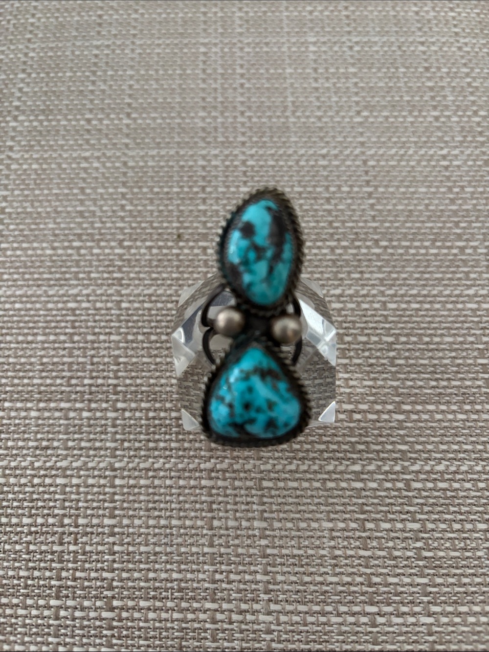 Vintage Navajo turquoise and silver ring
